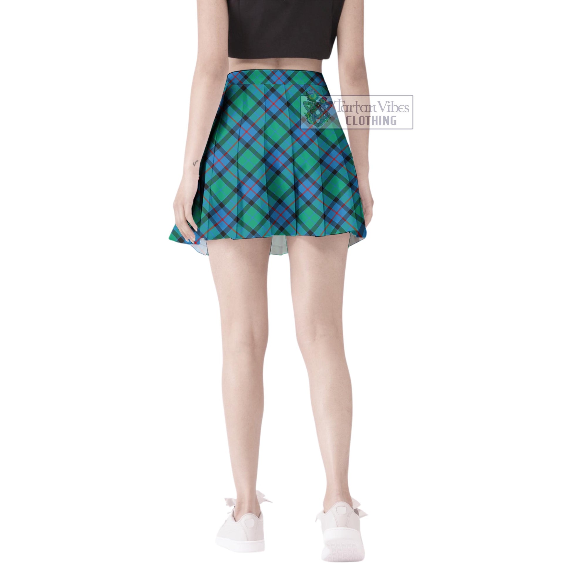 Tartan Vibes Clothing Flower Of Scotland Tartan Women's Plated Mini Skirt