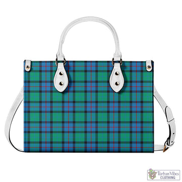 Flower Of Scotland Tartan Luxury Leather Handbags