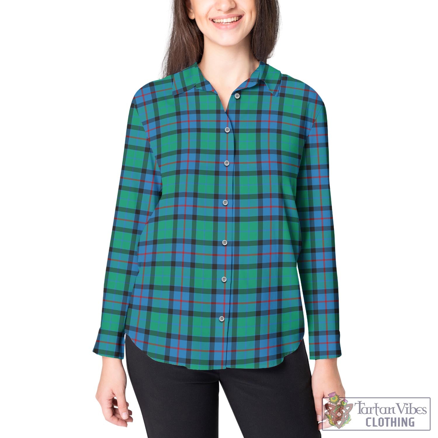 Flower Of Scotland Tartan Womens Casual Shirt