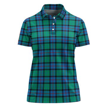 Flower Of Scotland Tartan Polo Shirt For Women