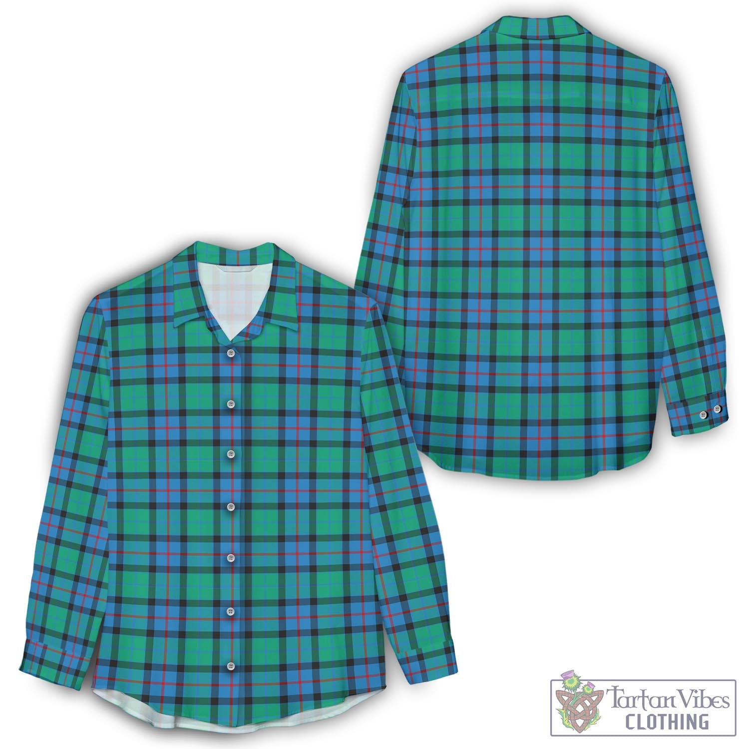 Flower Of Scotland Tartan Womens Casual Shirt