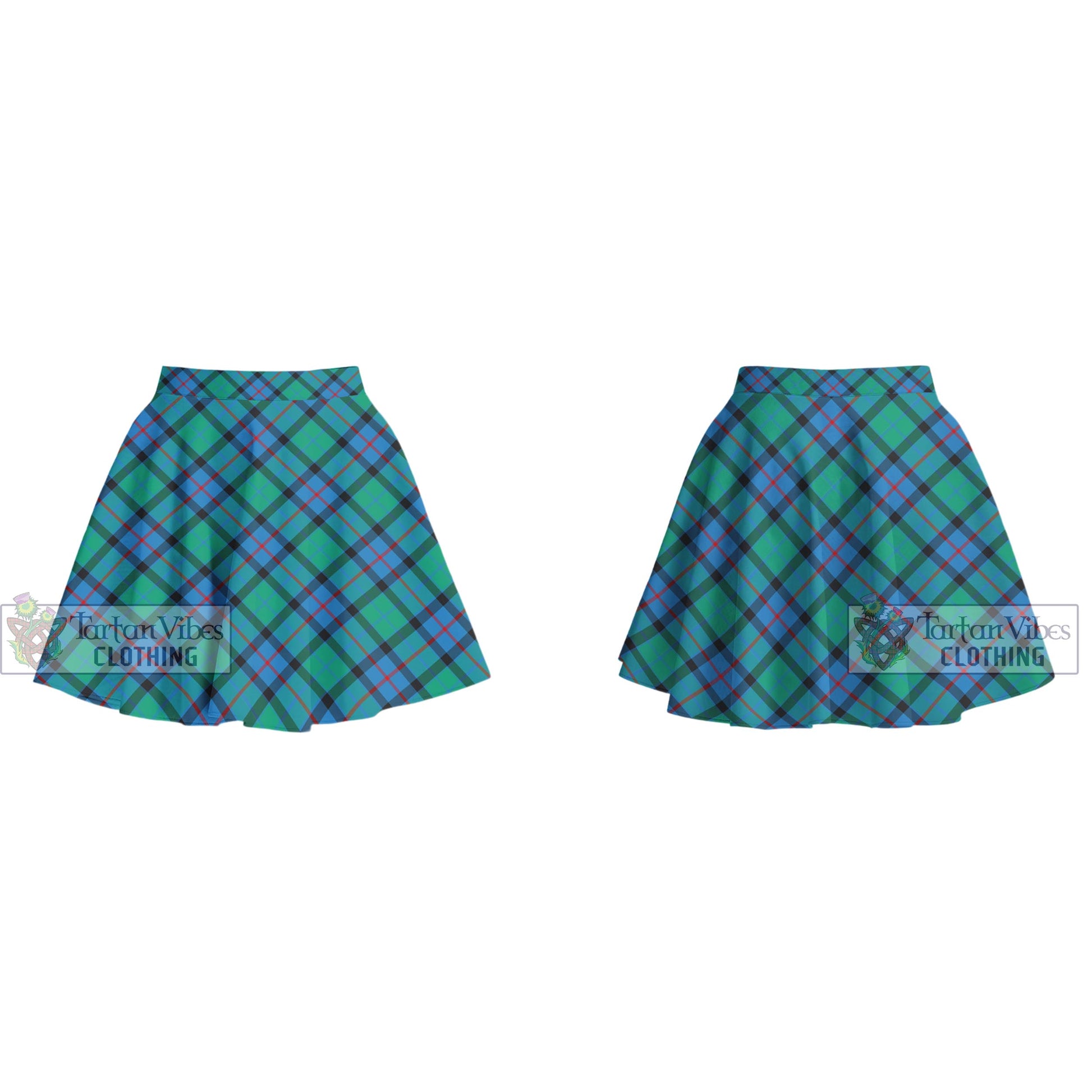 Tartan Vibes Clothing Flower Of Scotland Tartan Women's Plated Mini Skirt