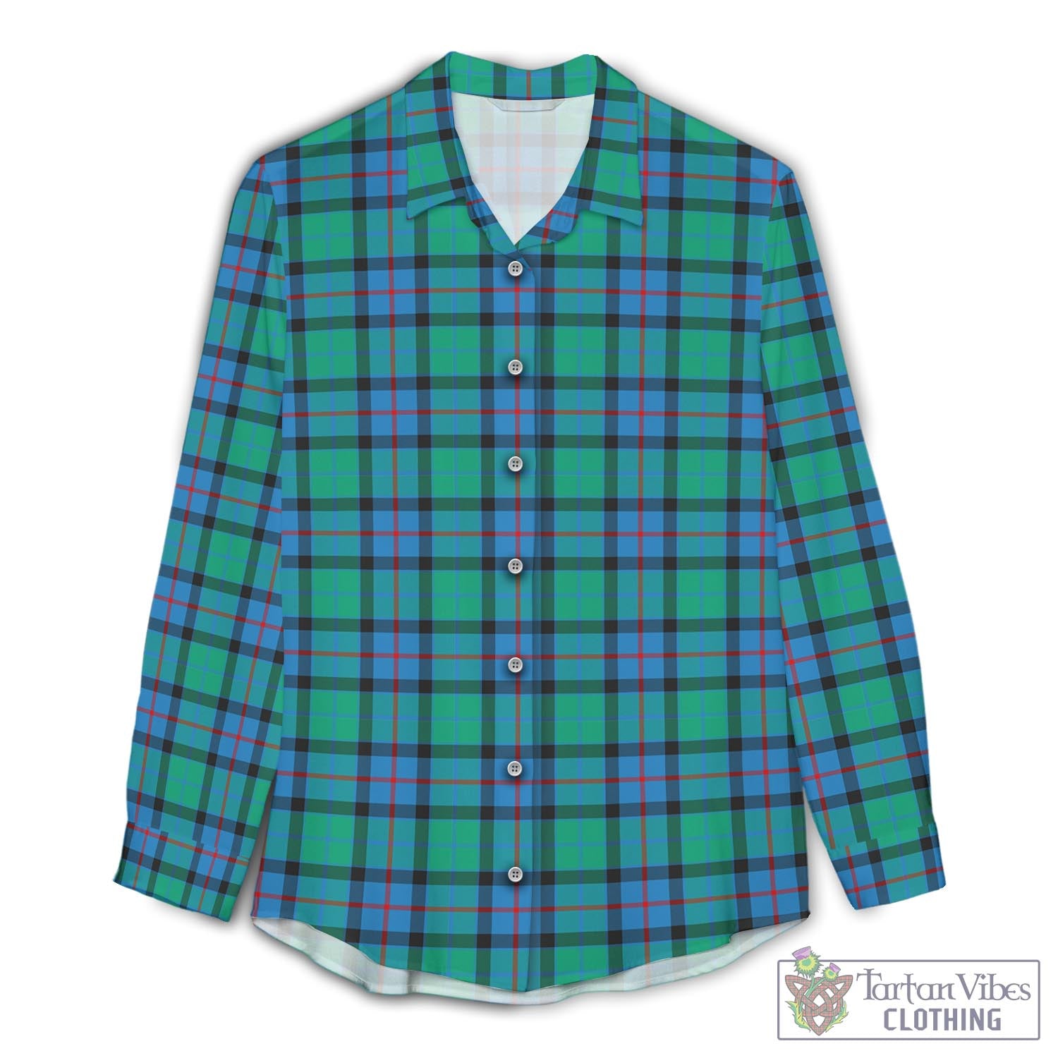 Flower Of Scotland Tartan Womens Casual Shirt