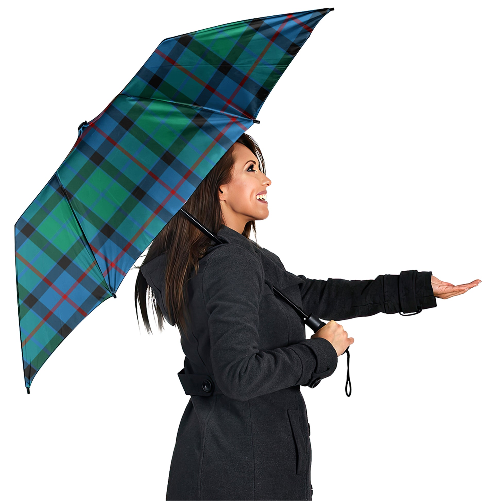 Flower Of Scotland Tartan Umbrella - Tartanvibesclothing