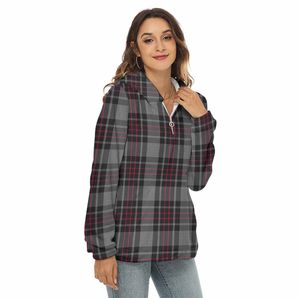 Flynn Tartan Women's Borg Fleece Hoodie with Half Zip Female - Tartan Vibes Clothing