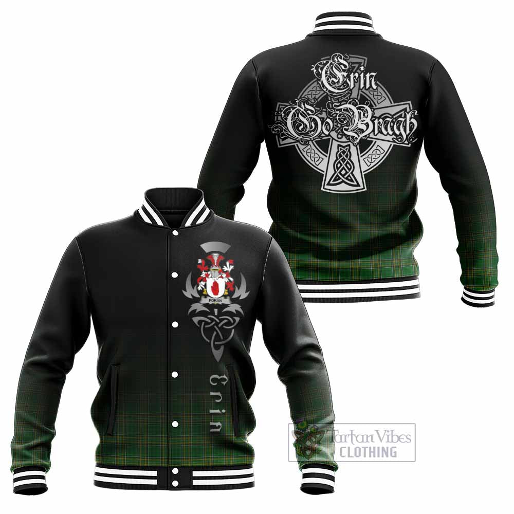 Foran Irish Clan Baseball Jacket with Coat of Arms Erin Go Bragh Celtic Inspired - Tartan Vibes Clothing