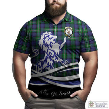 Forbes Tartan Polo Shirt with Alba Gu Brath Regal Lion Emblem