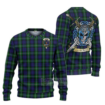 Forbes Tartan Ugly Sweater with Family Crest Celtic Skull Style