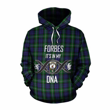 Forbes Tartan Cotton Hoodie with Family Crest DNA In Me Style