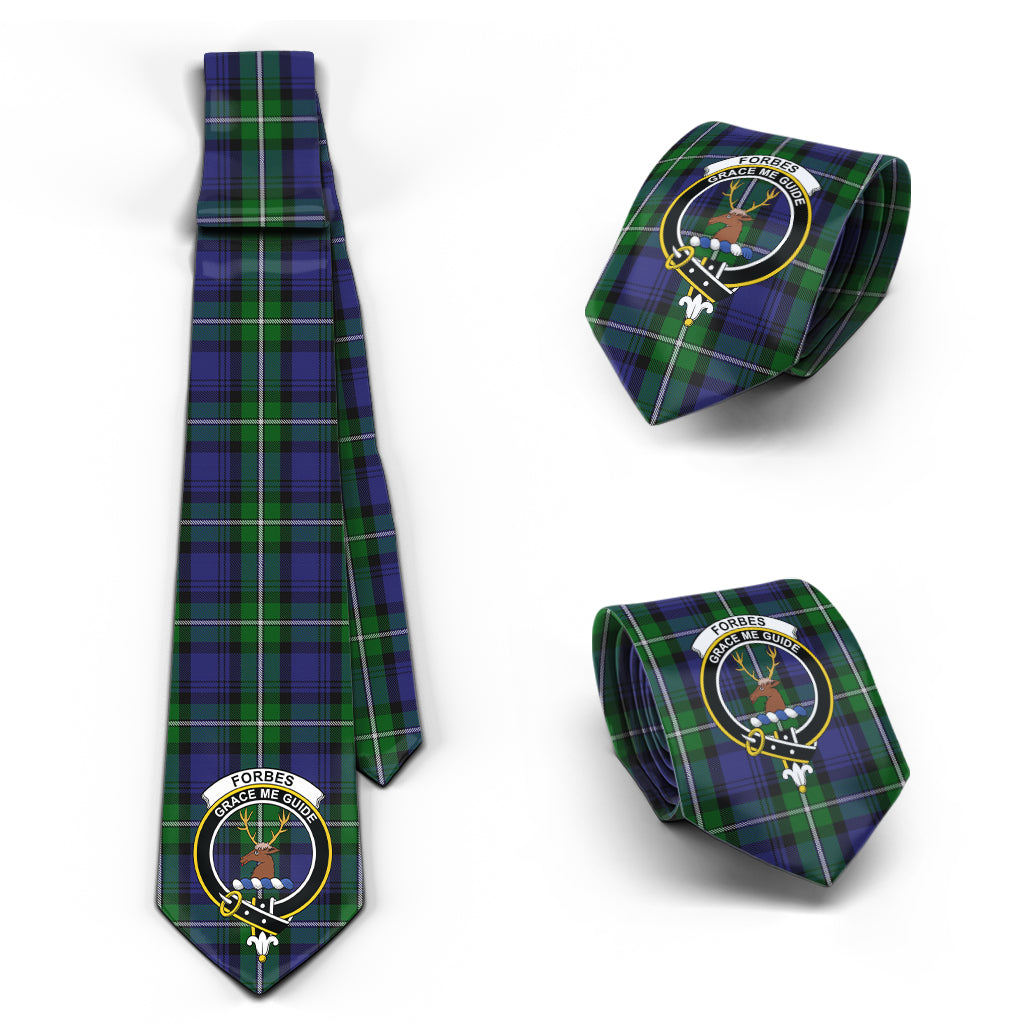 Forbes Tartan Classic Necktie with Family Crest Necktie One Size - Tartan Vibes Clothing