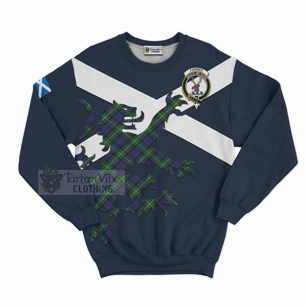 Tartan Vibes Clothing Forbes Tartan Lion Rampant Sweatshirt – Proudly Display Your Heritage with Alba Gu Brath and Clan Name