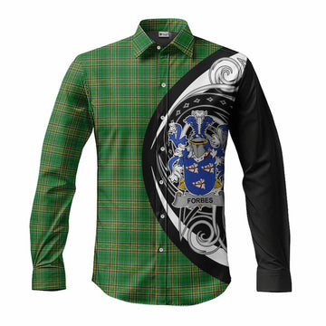 Forbes Irish Clan Long Sleeve Button Shirt Celtic Circle Style Men's Shirt S - Tartan Vibes Clothing