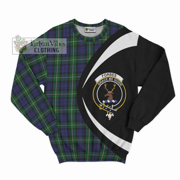 Forbes Tartan Sweatshirt with Family Crest Circle Style