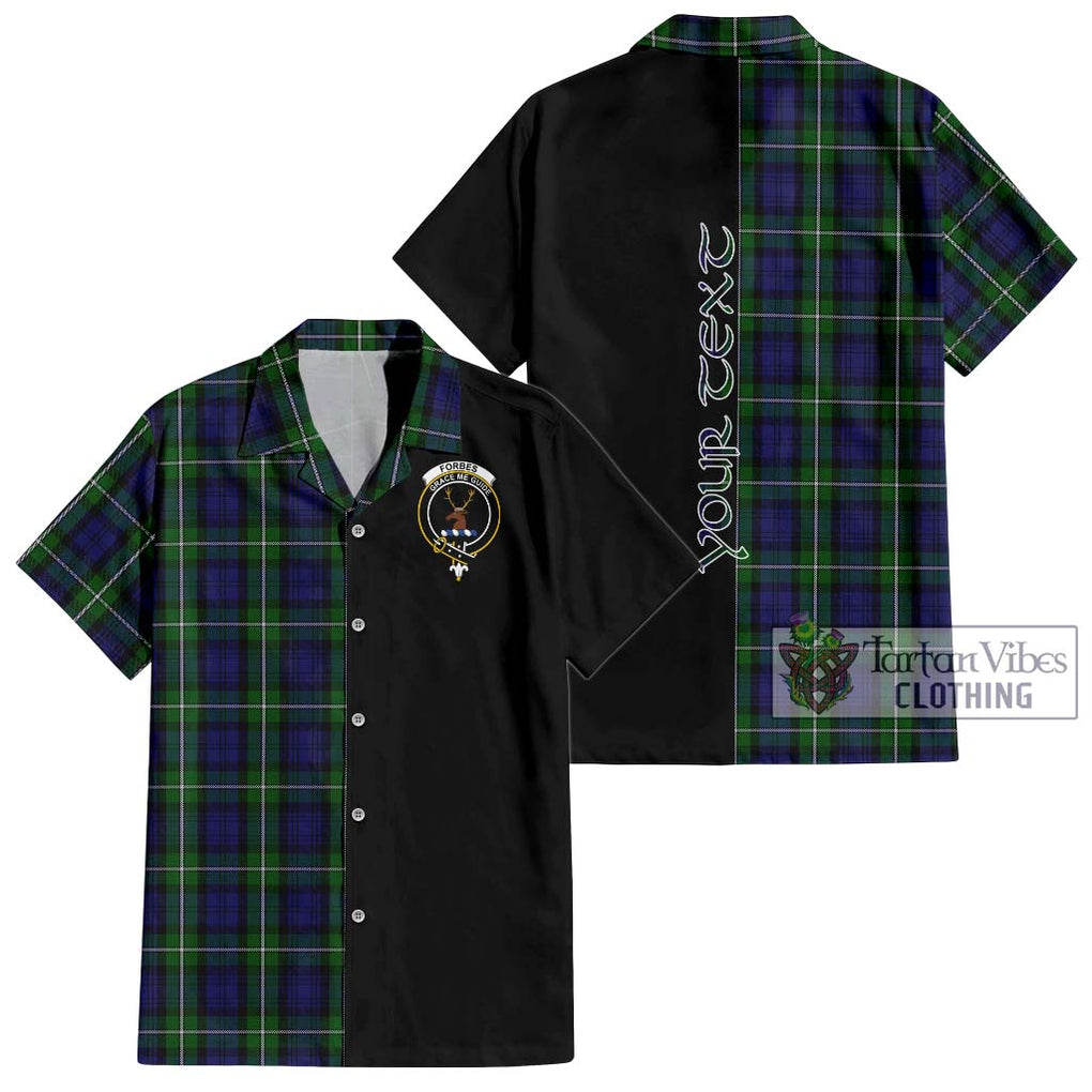 Forbes Tartan Short Sleeve Button Shirt with Family Crest and Half Of Me Style Kid - Tartanvibesclothing Shop