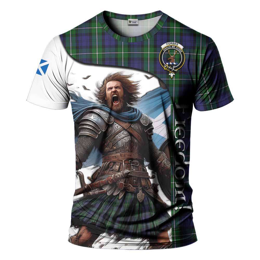 Forbes Crest Tartan T-Shirt Inspired by the Freedom of Scottish Warrior