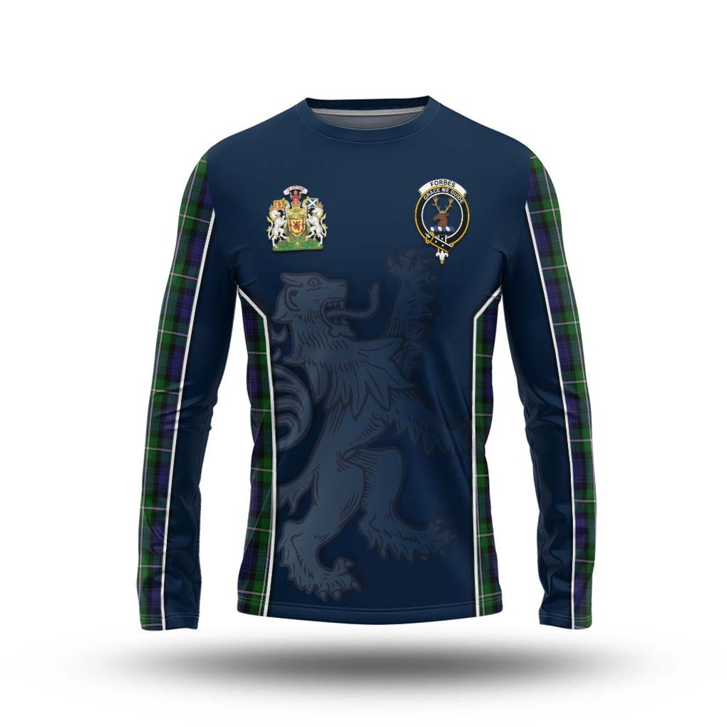 Forbes Tartan Long Sleeve T-Shirt with Family Crest and Lion Rampant Vibes Sport Style Unisex - Tartan Vibes Clothing