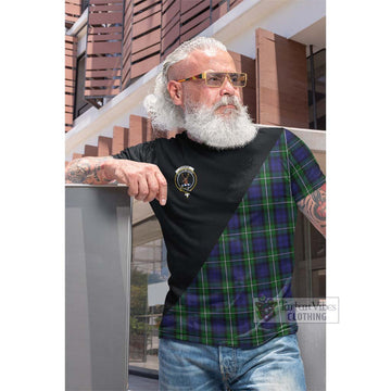 Forbes Tartan Cotton T-shirt with Family Crest and Military Logo Style