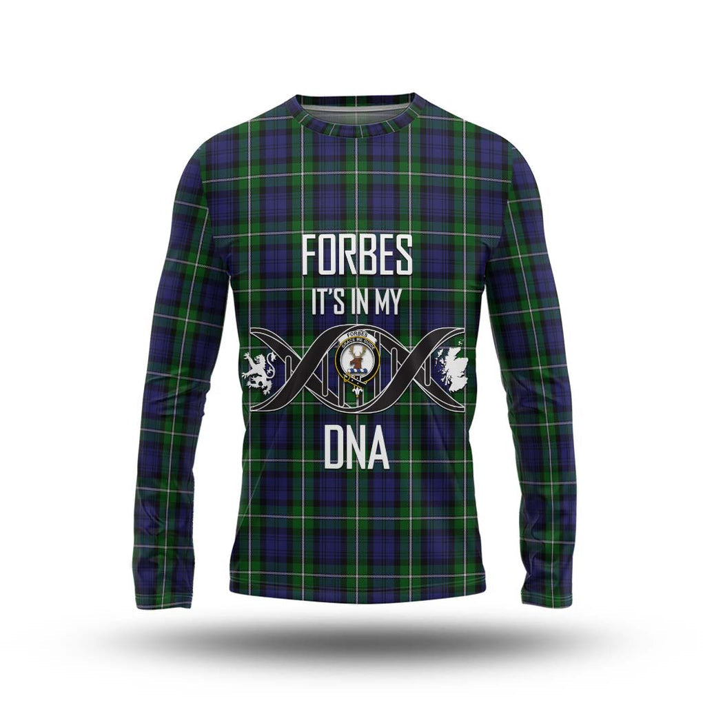 Forbes Tartan Long Sleeve T-Shirt with Family Crest DNA In Me Style Unisex - Tartanvibesclothing Shop