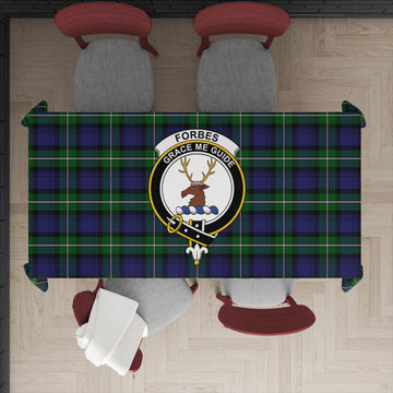 Forbes Tartan Tablecloth with Family Crest