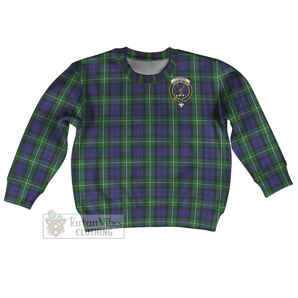 Tartan Vibes Clothing Forbes Tartan Kid Ugly Sweater with Family Crest