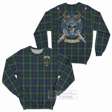 Forbes Tartan Sweatshirt with Family Crest Celtic Skull Style