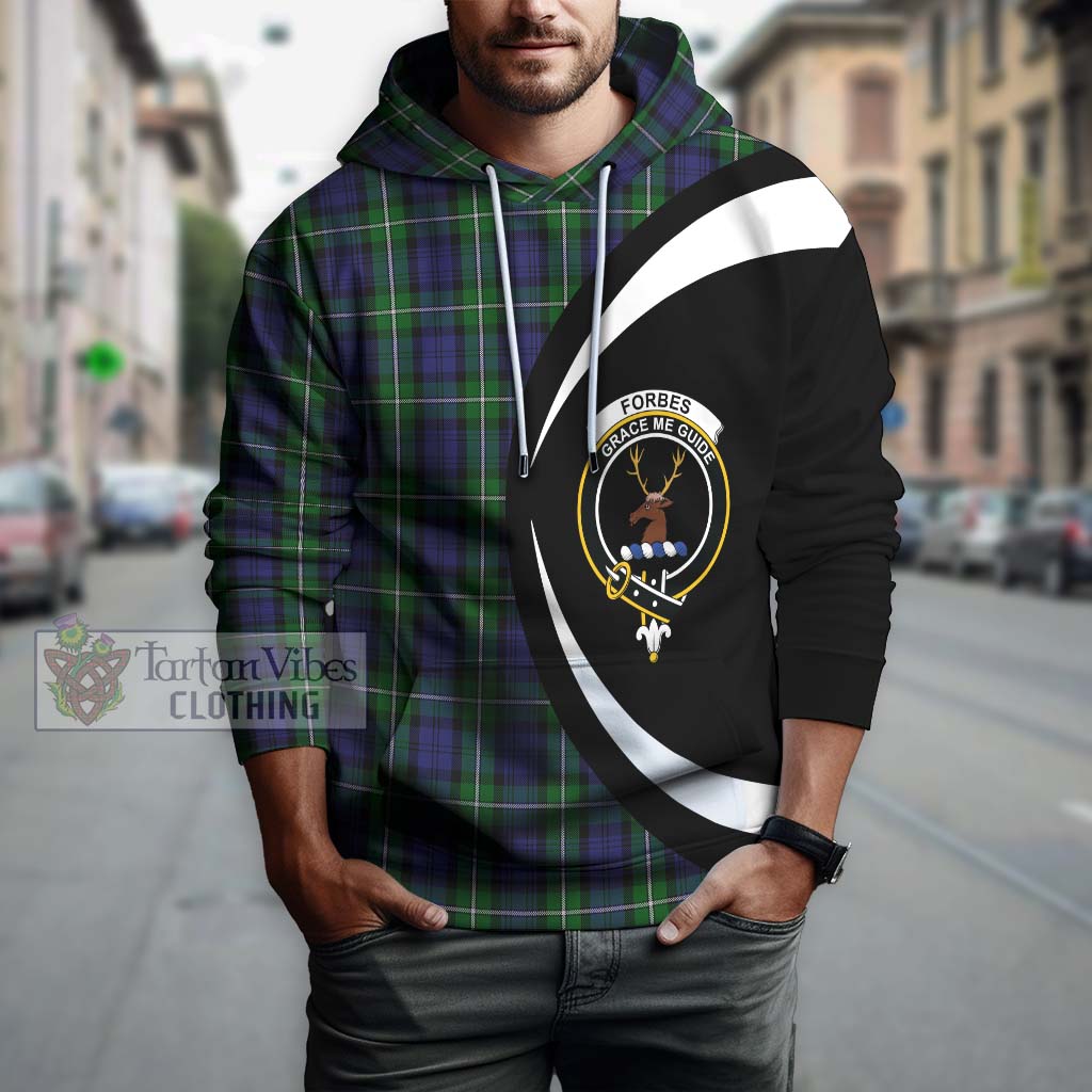 Tartan Vibes Clothing Forbes Tartan Hoodie with Family Crest Circle Style