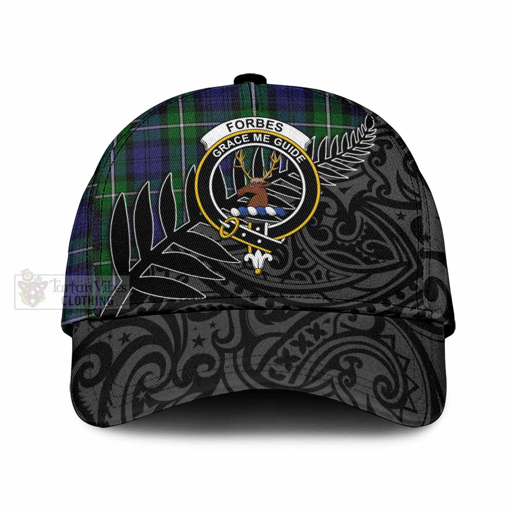 Tartan Vibes Clothing Forbes Tartan Classic Cap with New Zealand Silver Fern Half Style