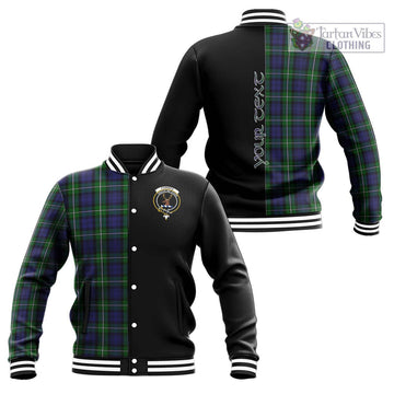 Forbes Tartan Baseball Jacket with Family Crest and Half Of Me Style