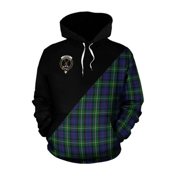 Forbes Tartan Cotton Hoodie with Family Crest and Military Logo Style