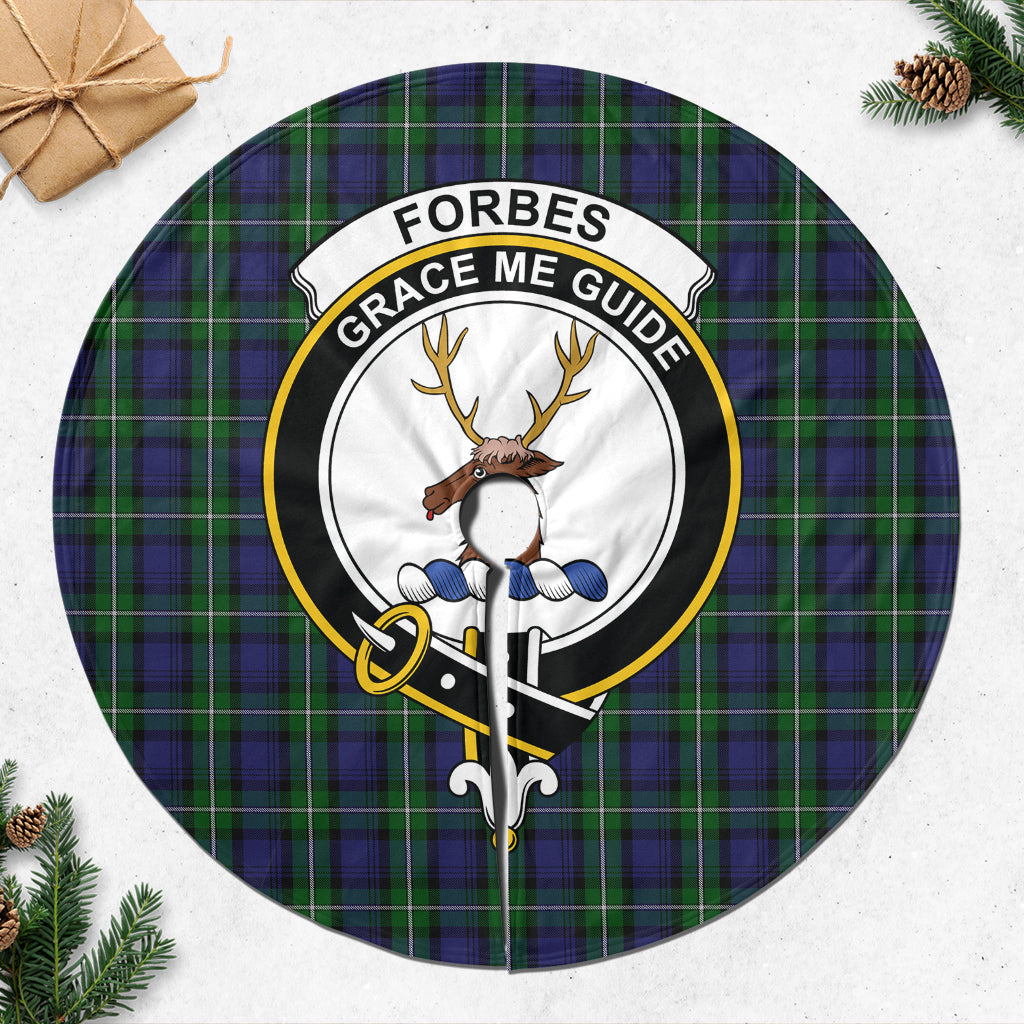 Forbes Tartan Christmas Tree Skirt with Family Crest - Tartanvibesclothing