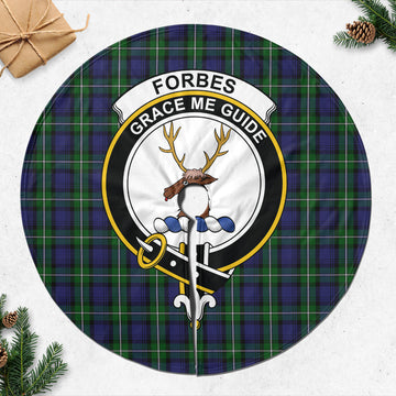 Forbes Tartan Christmas Tree Skirt with Family Crest