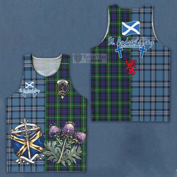 Forbes Tartan Men's Tank Top Happy St. Andrew's Day Half Tartan Style