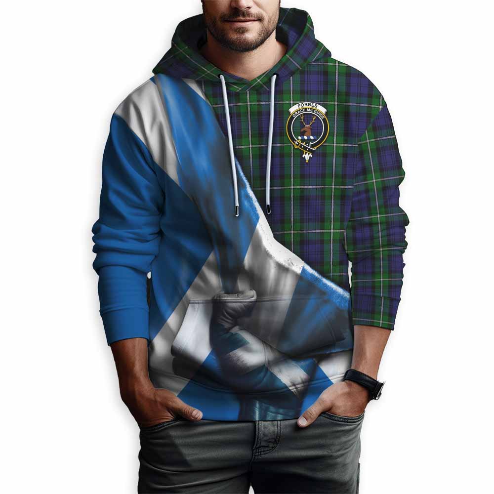 Tartan Vibes Clothing Forbes Tartan Hoodie with Family Crest Scotland Patriotic Style