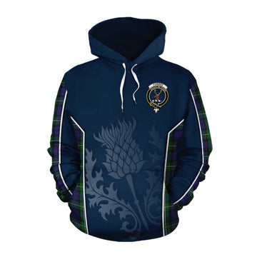 Forbes Tartan Cotton Hoodie with Family Crest and Scottish Thistle Vibes Sport Style