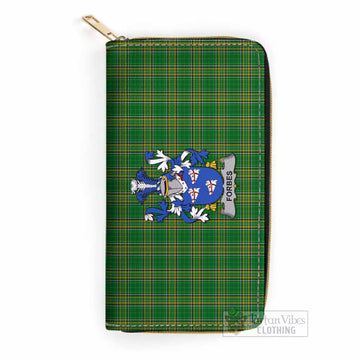 Forbes Irish Clan Tartan Women's Leather Wallet with Coat of Arms One Size 19.7*10.5*3.5 cm - Tartan Vibes Clothing