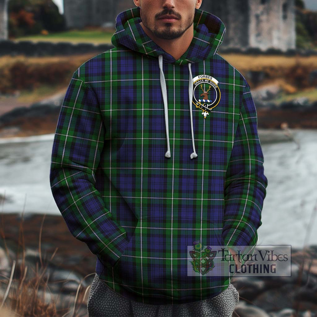 Forbes Tartan Cotton Hoodie with Family Crest Pullover Hoodie XS - Tartan Vibes Clothing