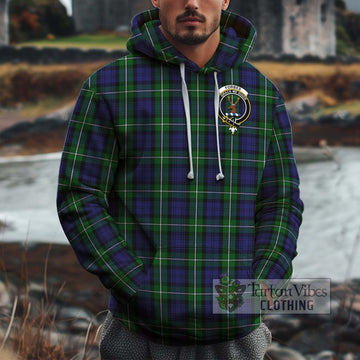 Forbes Tartan Cotton Hoodie with Family Crest