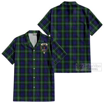 Forbes Tartan Cotton Hawaiian Shirt with Family Crest