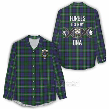 Forbes Tartan Women's Casual Shirt with Family Crest DNA In Me Style