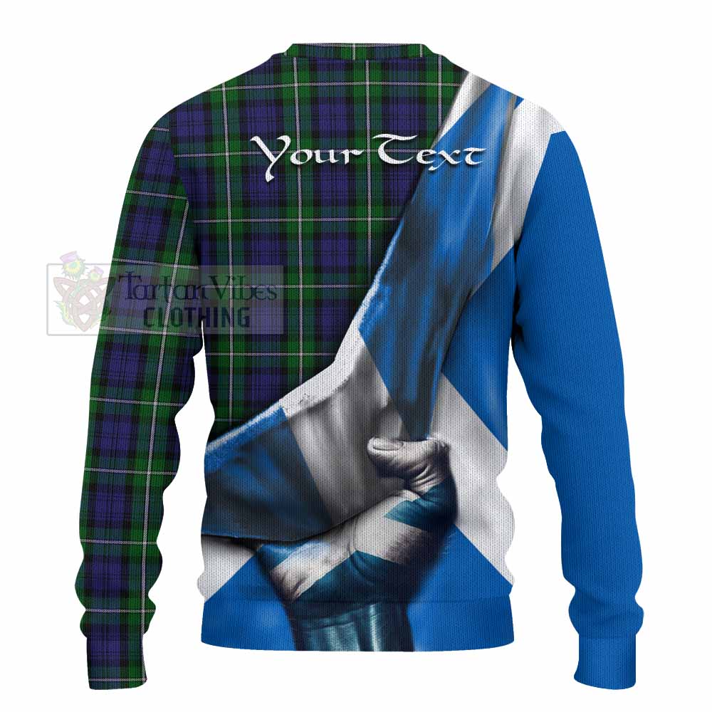 Tartan Vibes Clothing Forbes Tartan Knitted Sweater with Family Crest Scotland Patriotic Style