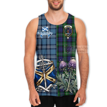 Forbes Tartan Men's Tank Top Happy St. Andrew's Day Half Tartan Style