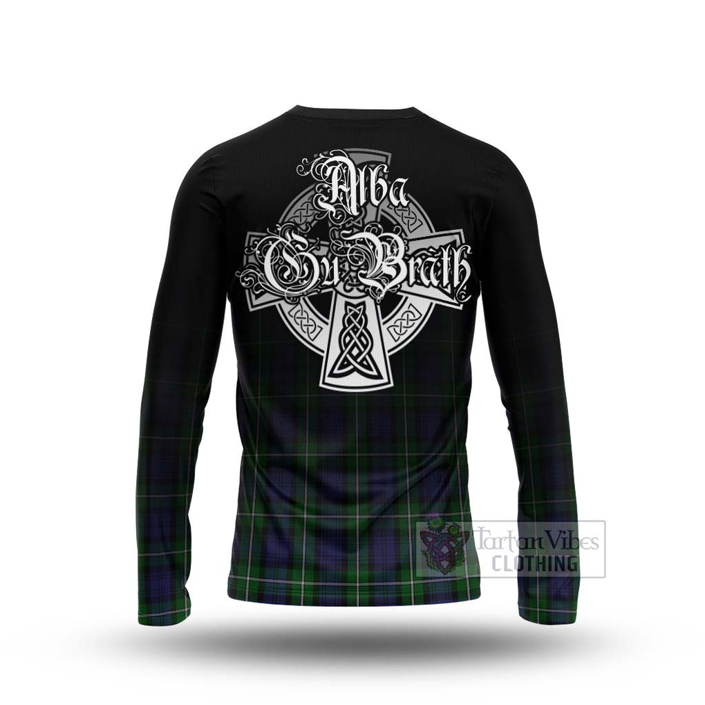 Tartan Vibes Clothing Forbes Tartan Long Sleeve T-Shirt Featuring Alba Gu Brath Family Crest Celtic Inspired