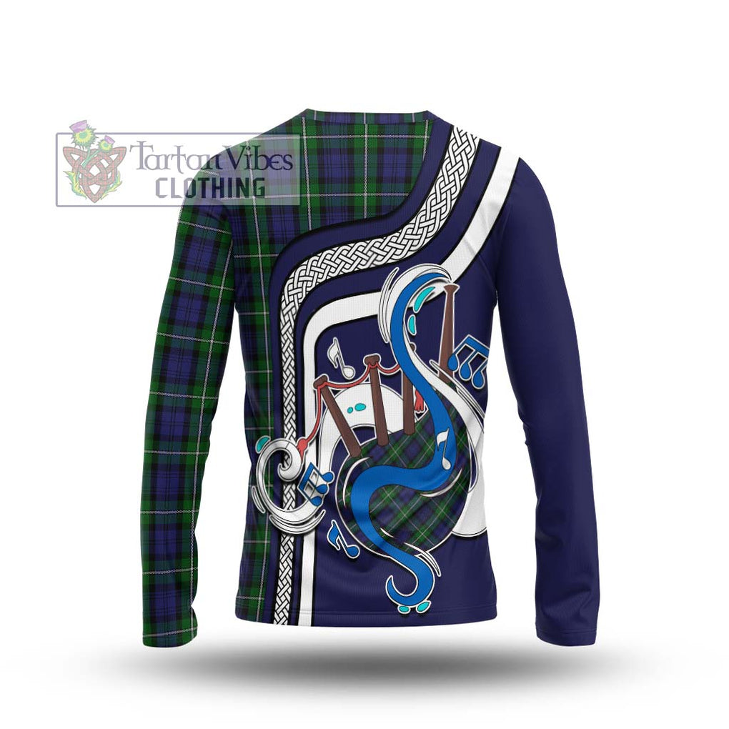 Tartan Vibes Clothing Forbes Tartan Long Sleeve T-Shirt with Epic Bagpipe Style