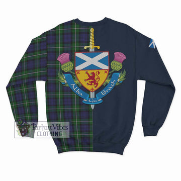 Forbes Tartan Sweatshirt Alba with Scottish Lion Royal Arm Half Style