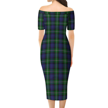 Forbes Tartan Off Shoulder Lady Dress