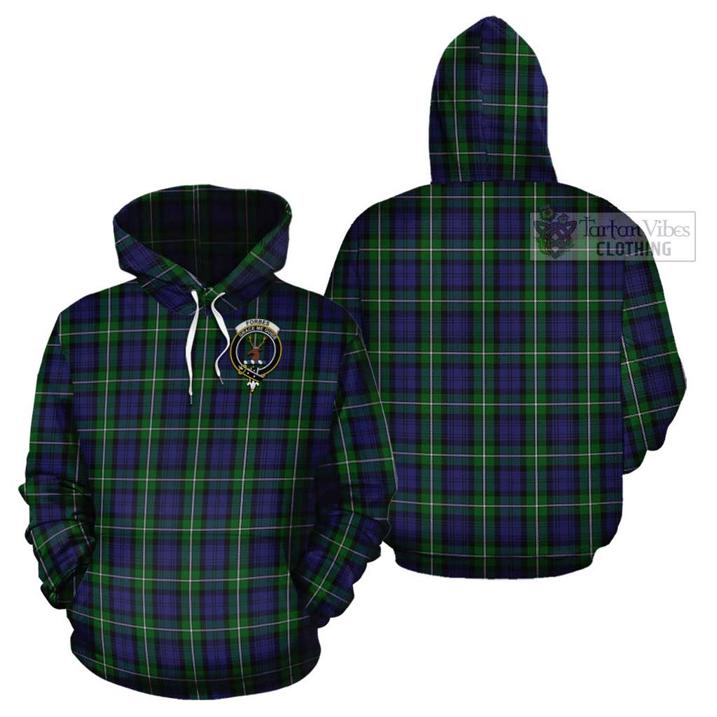 Forbes Tartan Cotton Hoodie with Family Crest Pullover Hoodie - Tartan Vibes Clothing