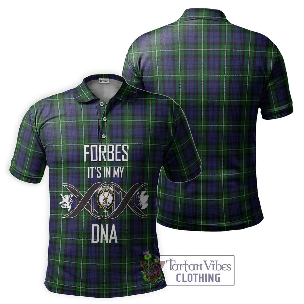 Forbes Tartan Polo Shirt with Family Crest DNA In Me Style - Tartanvibesclothing Shop