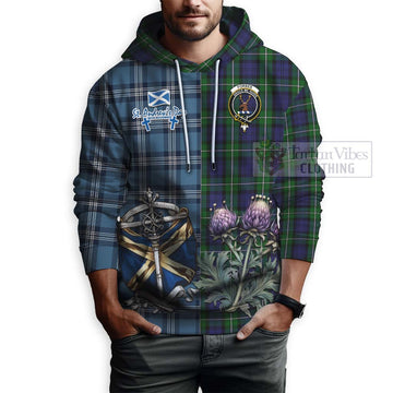 Forbes Tartan Hoodie Happy St. Andrew's Day Half Tartan Style