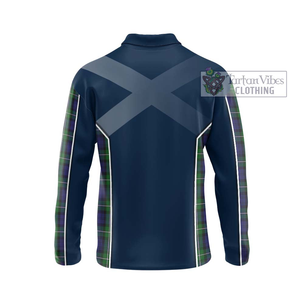 Forbes Tartan Long Sleeve Polo Shirt with Family Crest and Lion Rampant Vibes Sport Style - Tartan Vibes Clothing