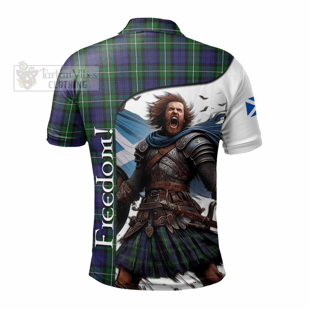 Tartan Vibes Clothing Forbes Crest Tartan Polo Shirt Inspired by the Freedom of Scottish Warrior